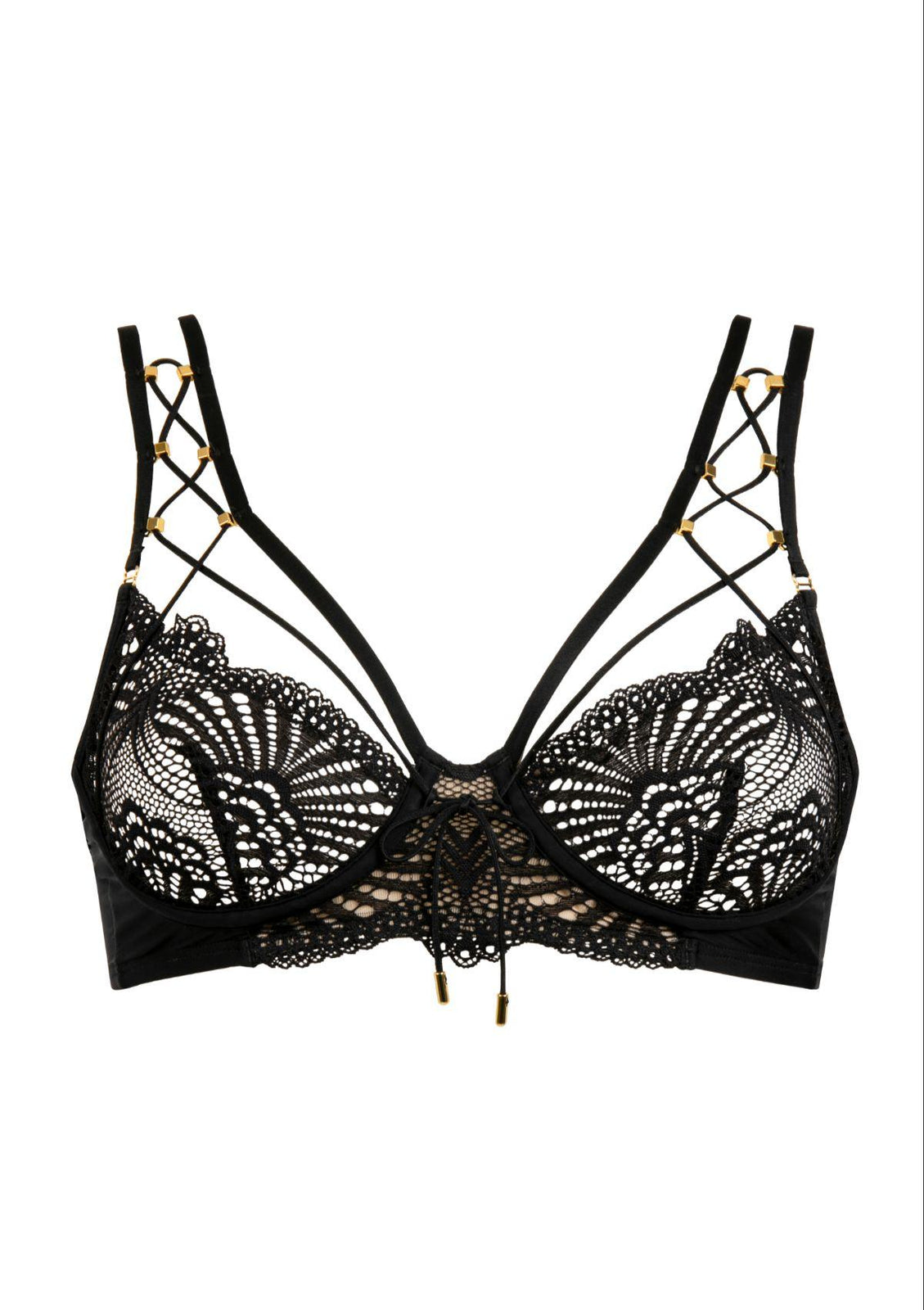 36G - Pour Moi Amour Accent Front Fastening Underwired Bralette (PM11601)